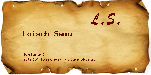 Loisch Samu névjegykártya